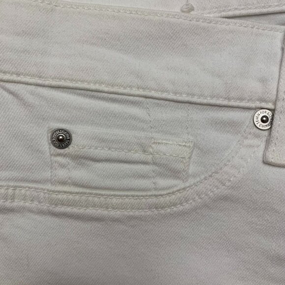 7 For All Mankind Ankle Skinny Jean with Faux Pockets White Size 32 - Picture 5 of 14